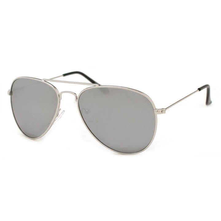 CHRIS - SUNGLASSES (NO Magnification) - SILVER/SILV MIRROR