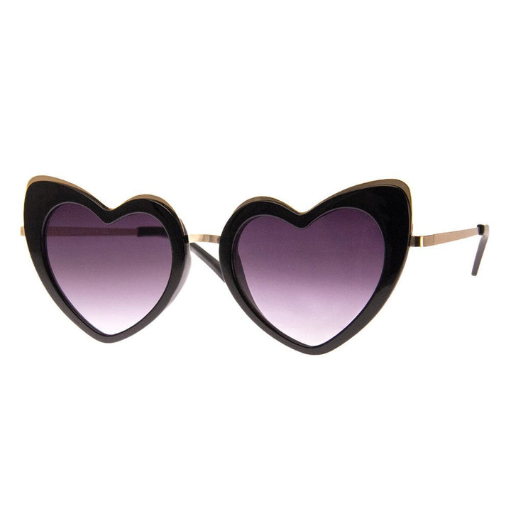 HEART THROB - SUNGLASSES (NO Magnification) - BLACK/GOLD